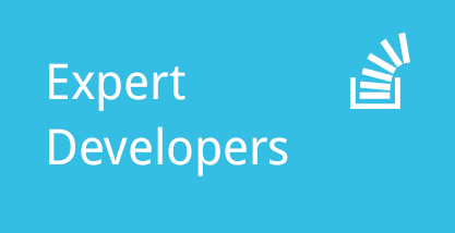 blue box reading expert developer with files icon