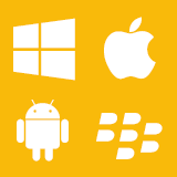 yellow box with all mobile phone icons