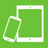 green box with tablet and phone icon